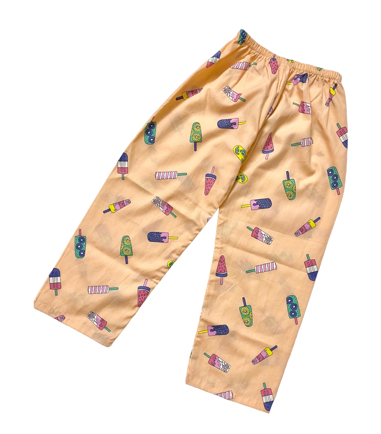 Ice Cream Print Night suit - Half Sleeve (Peach)